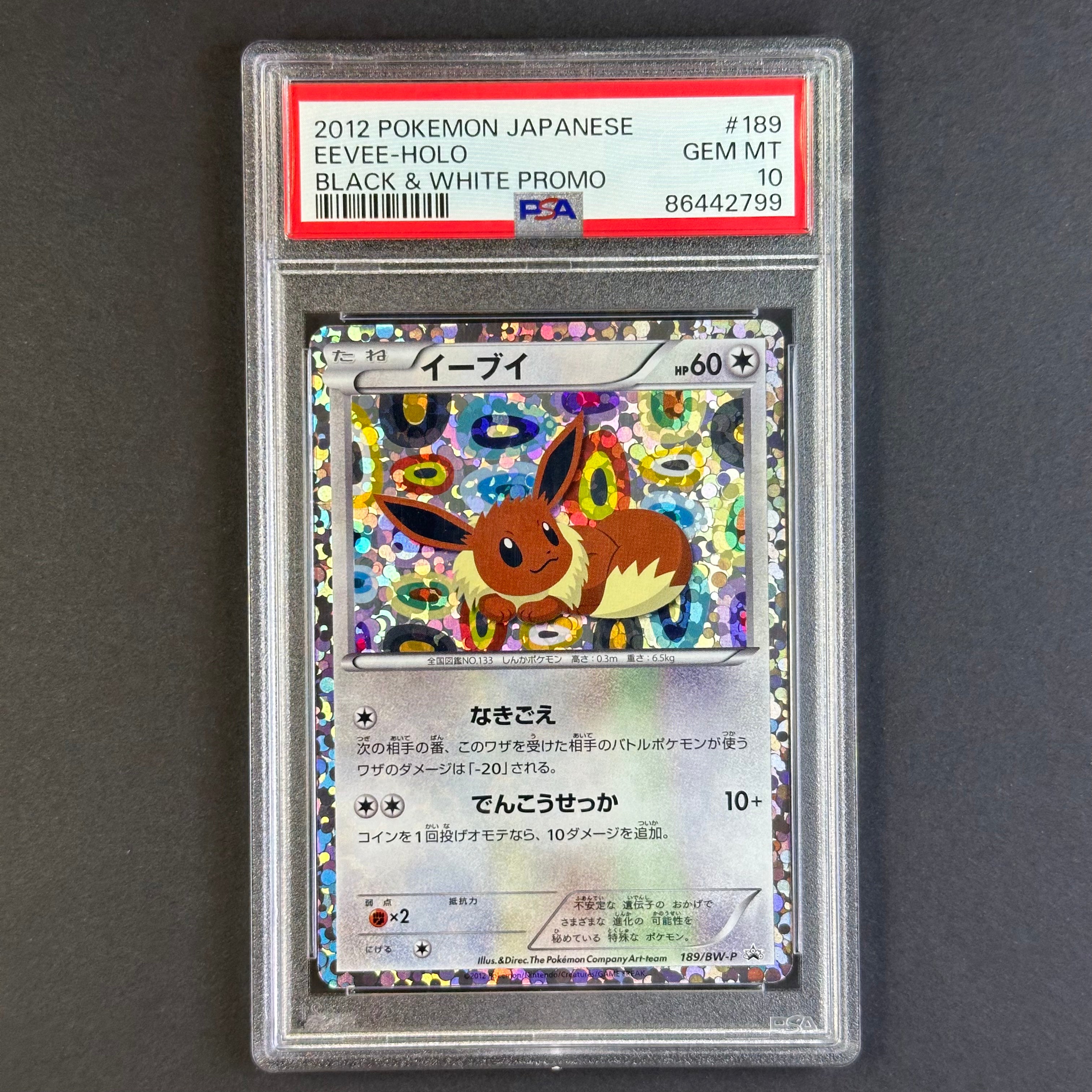 (PSA10) Eevee #189/BW-P